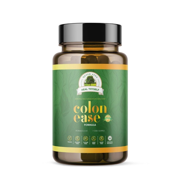 Colon Inner Ease Formula is an oil based formula used to lubricate and promote a better cleanse the colon and kidneys. It helps to ease the process of getting rid of impacted waste by lubricating internally. Each of these beneficial to improving the complexion, when applied topically or taken internally.   Ingredients: Olive Oil, Palm Christie Oil (Castor Oil), Vitamin E Oil.